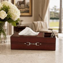 Premium Genuine Leather Bit Office Tissue Box