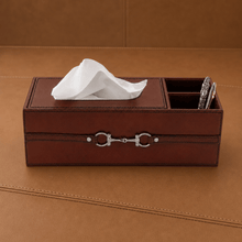 Premium Genuine Leather Bit Office Tissue Box