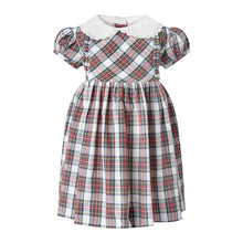 Ivory Tartan Frill Front Dress & Bloomers
