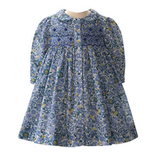 Blue Petal Blossom Smocked Button-front Dress & Bloomers