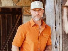 Short Sleeve Corduroy Pearl Snap - Burnt Orange