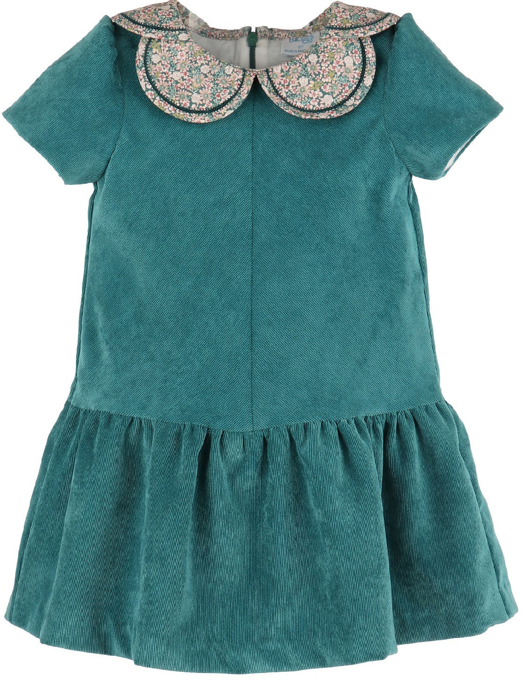 Teal Cord Petal Dress