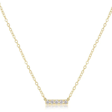 14kt Gold and Diamond significance bar necklace - Five