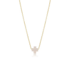 16" necklace gold -small signature cross Collection