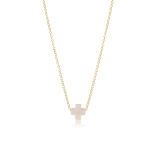 16" necklace gold -small signature cross Collection