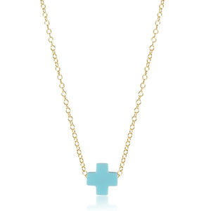 16" necklace gold - signature cross Collection