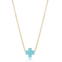 16" necklace gold -small signature cross Collection