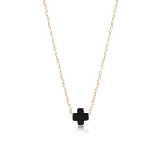 16" necklace gold - signature cross Collection