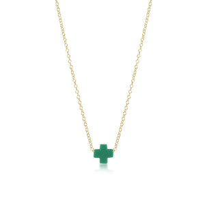 16" necklace gold - signature cross Collection