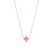 16" necklace gold - signature cross Collection