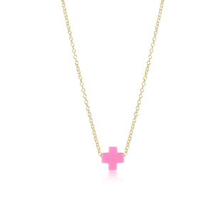 16" necklace gold - signature cross Collection
