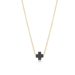 16" necklace gold - signature cross Collection
