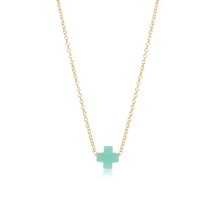 16" necklace gold - signature cross Collection