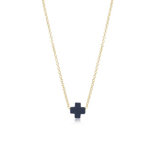 16" necklace gold - signature cross Collection