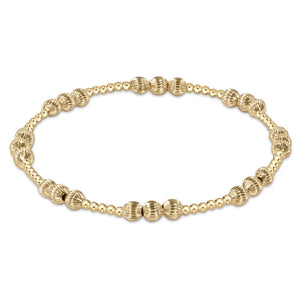 dignity joy pattern bead bracelet - gold