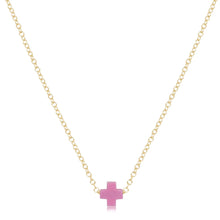 16" necklace gold -small signature cross Collection