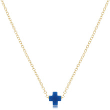 16" necklace gold -small signature cross Collection