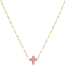 16" necklace gold -small signature cross Collection