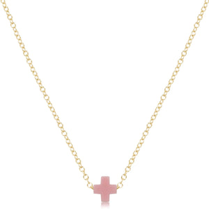 16" necklace gold -small signature cross Collection