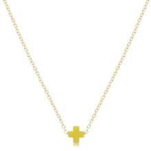 16" necklace gold -small signature cross Collection
