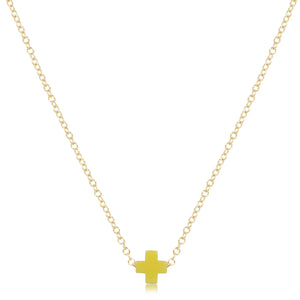 16" necklace gold -small signature cross Collection