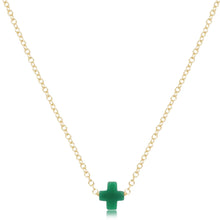 16" necklace gold -small signature cross Collection