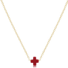 16" necklace gold -small signature cross Collection
