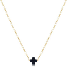 16" necklace gold -small signature cross Collection