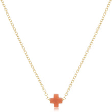 16" necklace gold -small signature cross Collection