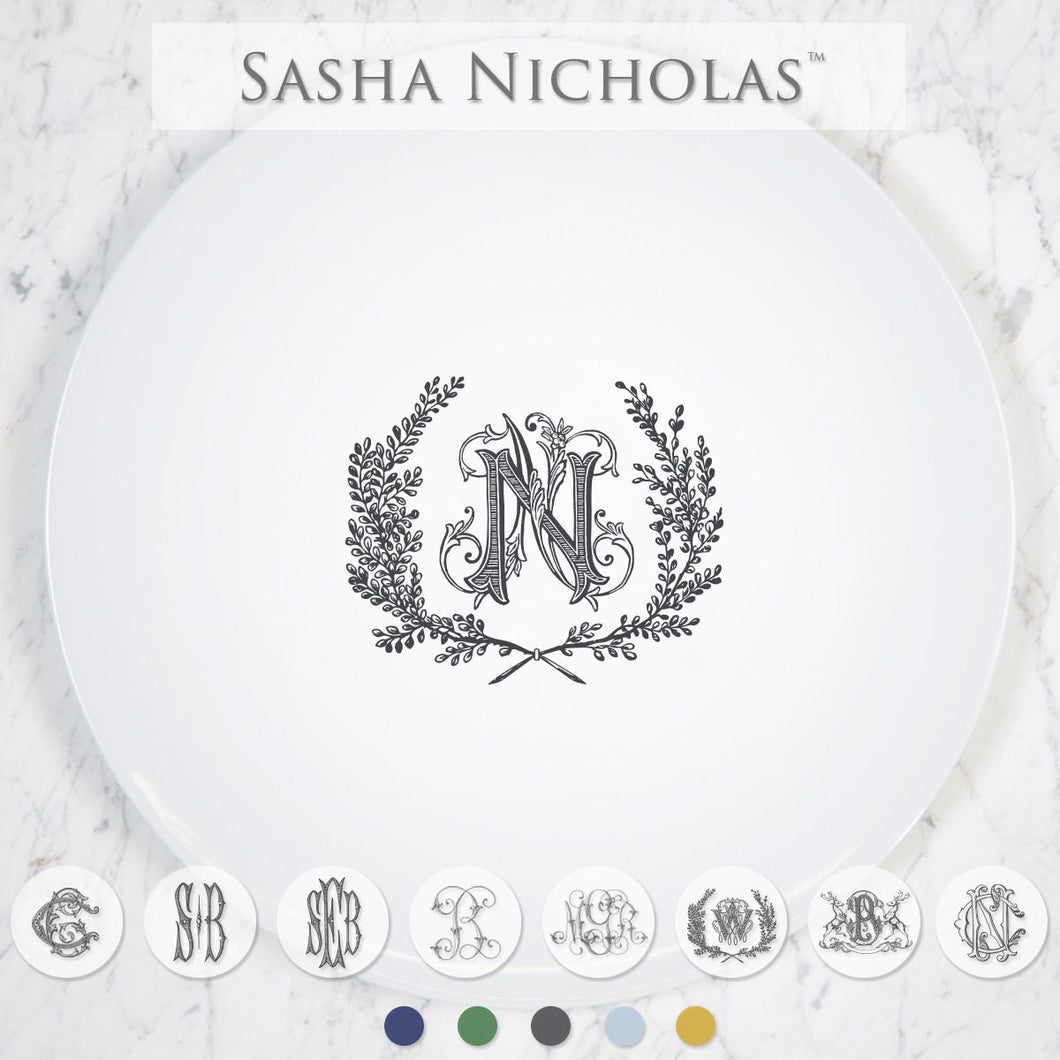 Imagine Charger Plate w/Monogram