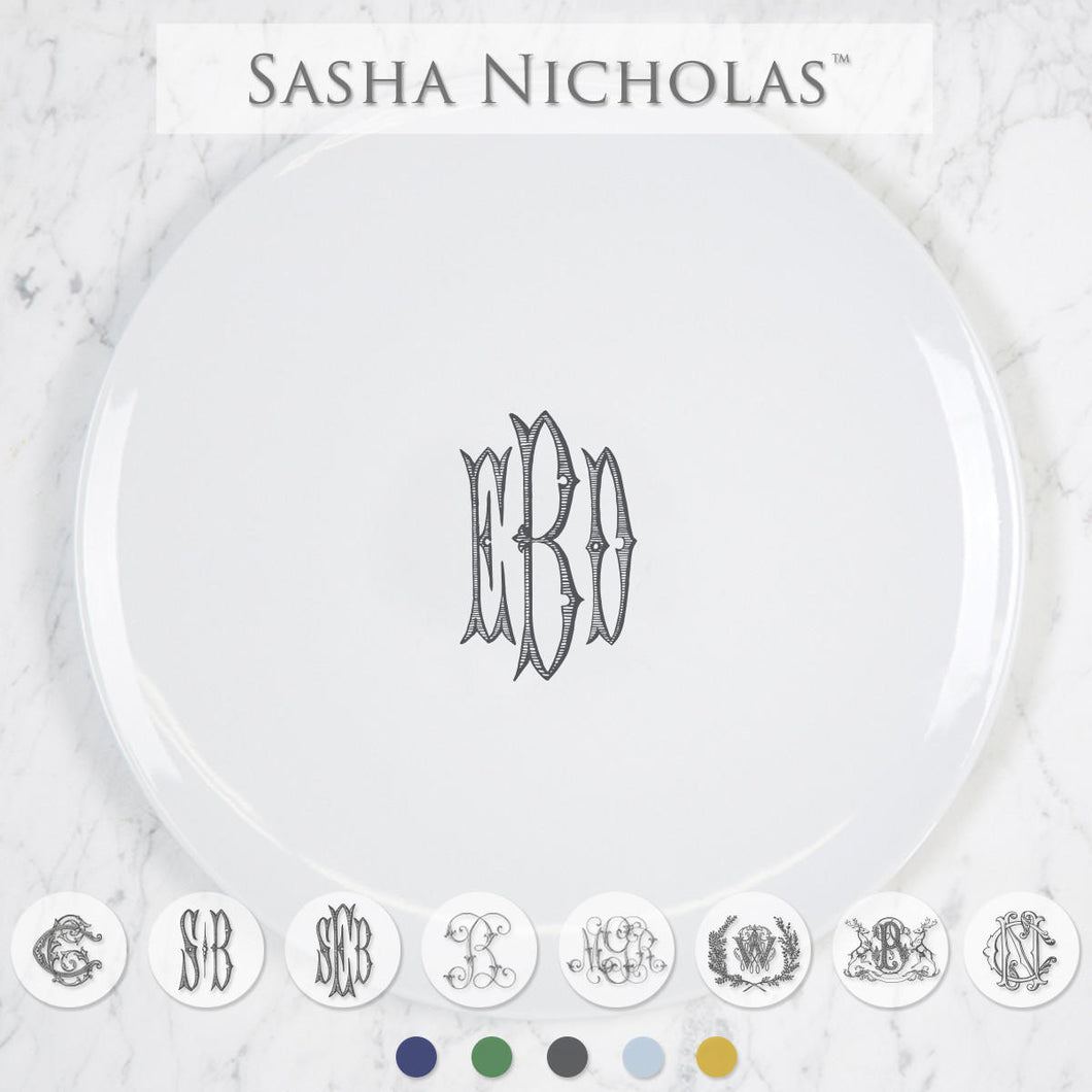 Imagine Dinner Plate w/ Monogram