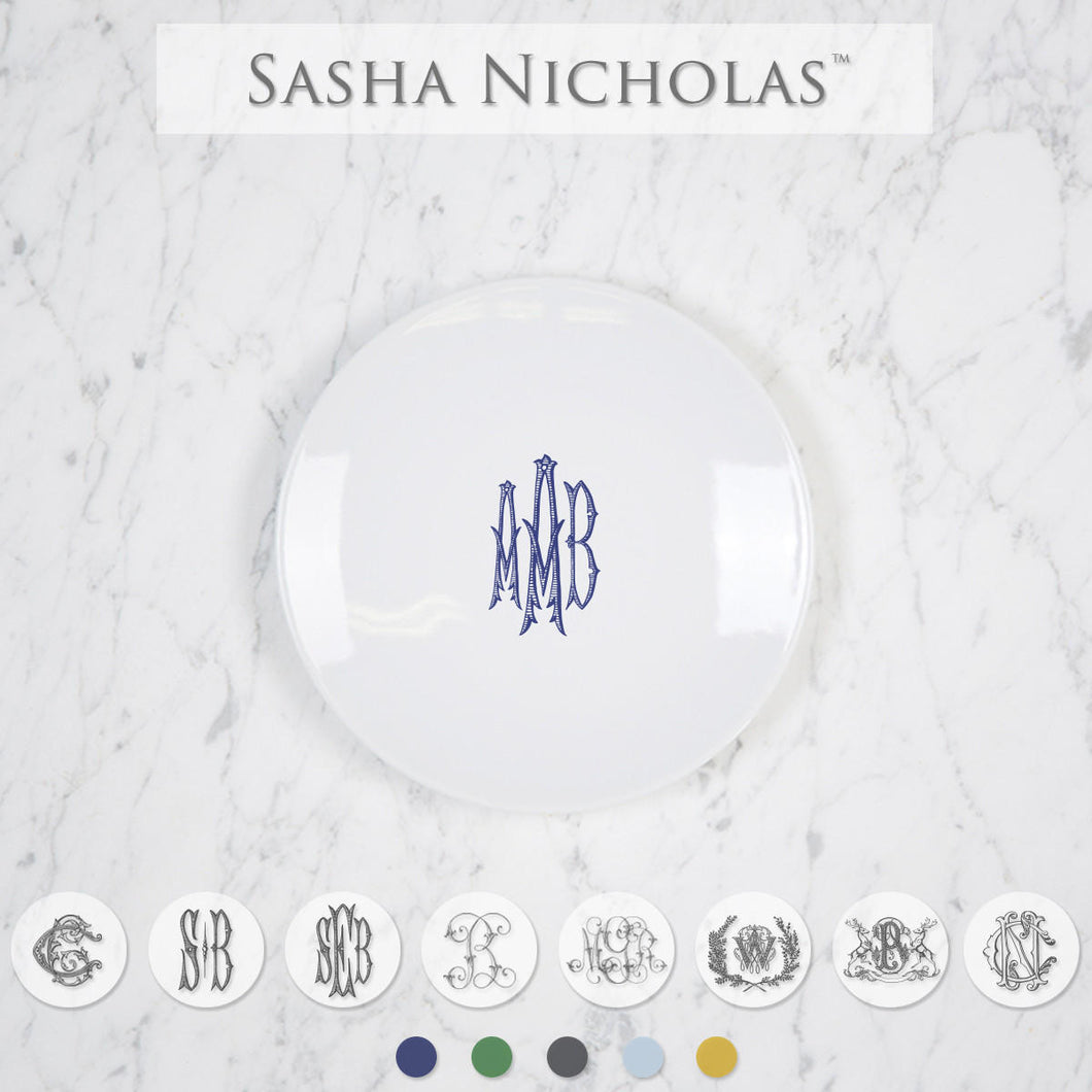 Imagine Party Plate w /Monogram
