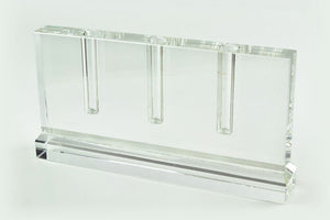 Crystal Glass 3 Hole Bud Vase-PH203VAS