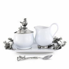 Stoneware Creamer Set - Pewter Song Bird