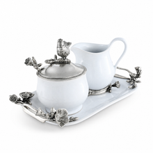 Stoneware Creamer Set - Pewter Song Bird