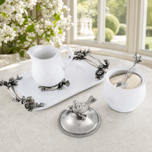 Stoneware Creamer Set - Pewter Song Bird