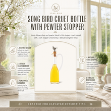 Cruet Bottle with Song Bird Cork Stopper