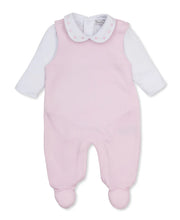 Baby Blessings Pink Jacquard Footed Overall Set