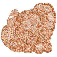 Set/12 Die-Cut Harvest Turkey Placemat