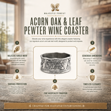 Acorn Oak & Leaf Pewter Wine Coaster