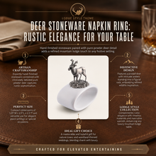 Deer Stoneware Napkin Ring