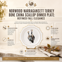 Norwood Narragansett Turkey Bone China Scallop Dinner Plate