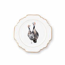 Norwood Narragansett Turkey Pattern Bone China Scallop Bread Plate