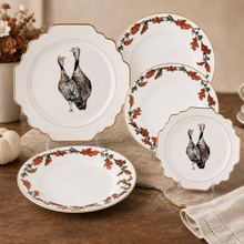 Norwood Narragansett Turkey Pattern Bone China Scallop Bread Plate