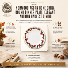 Norwood Acorn Bone China Round Dinner Plate