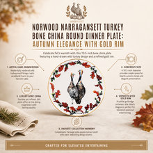 Norwood Narragansett Turkey Bone China Round  Dinner Plate