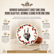 Norwood Narragansett Turkey Bone China Round  Salad Plate
