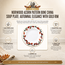 Norwood Acorn Pattern Bone China Soup Plate