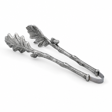 Pewter Oak Leaf Pattern Ice / Bread Tongs