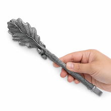 Pewter Oak Leaf Pattern Ice / Bread Tongs
